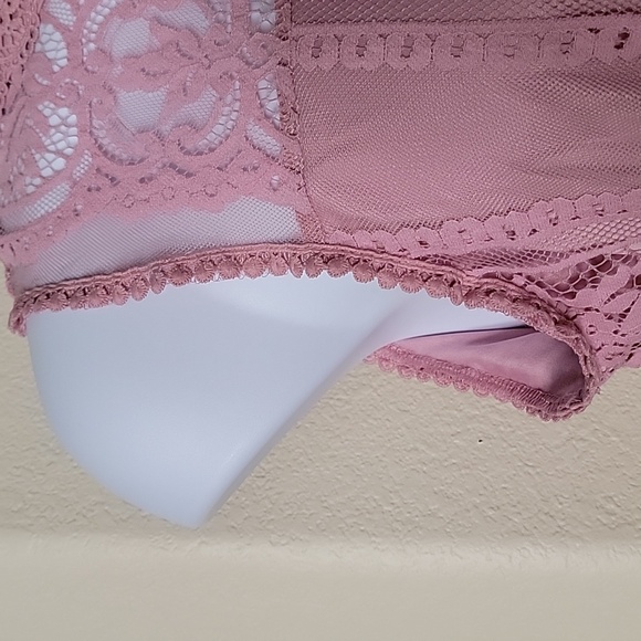 NY COLLECTION Sleeveless Mock Neck Lace Top Pink size XL - Picture 4 of 15